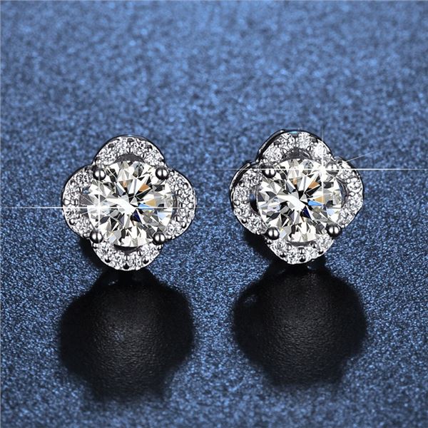 1 CT GRA CERTIFIED MOISSANITE 925 SILVER EARRINGS