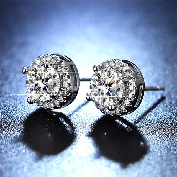 2 CT GRA CERTIFIED MOISSANITE 925 SILVER EARRINGS