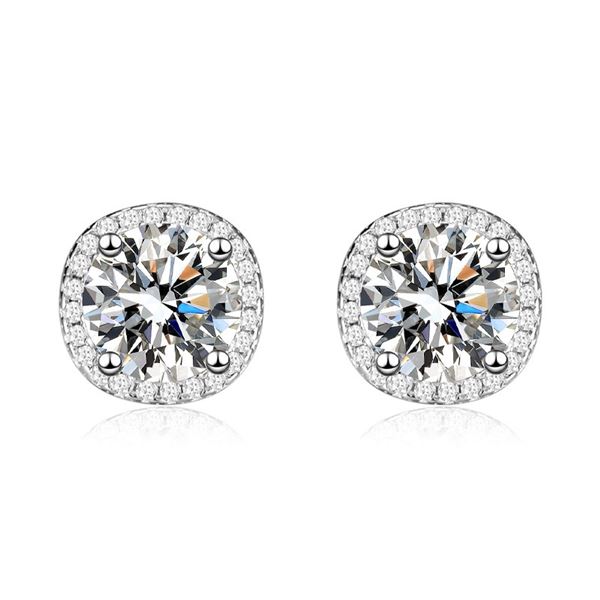 4 CT GRA CERTIFIED MOISSANITE 925 SILVER EARRINGS