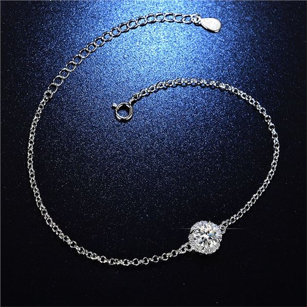 1 CT GRA CERTIFIED MOISSANITE 925 SILVER BRACELET