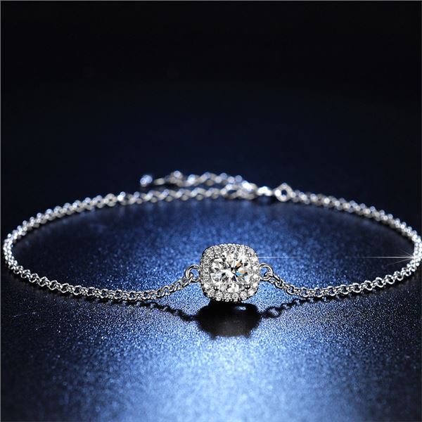 1 CT GRA CERTIFIED MOISSANITE 925 SILVER BRACELET