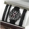 Image 1 : NEW 3 PC BLACK WATCH SET WITH DATE IN BOX