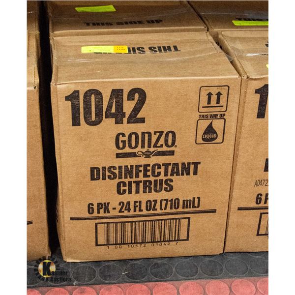 CASE OF GONZO CITRUS DISINFECTANT 6PK X 710ML