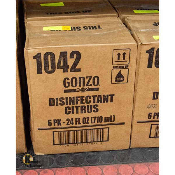 CASE OF GONZO CITRUS DISINFECTANT 6PK X 710ML