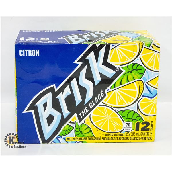 CASE OF 12 LEMON BRISK ICED TEA - 355ML PER CAN