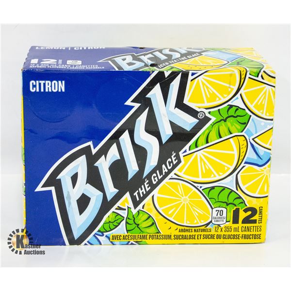 CASE OF 12 LEMON BRISK ICED TEA - 355ML PER CAN