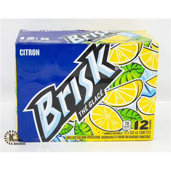 CASE OF 12 LEMON BRISK ICED TEA - 355ML PER CAN