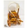 Image 2 : WOODEN TABLE LAMP IN THE SHAPE OF A CHUCK WAGON