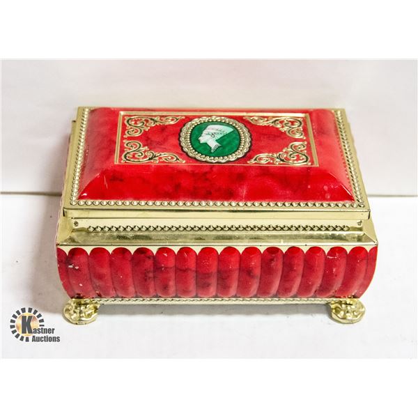 VINTAGE BLUE BIRD LIDDED TIN BOX