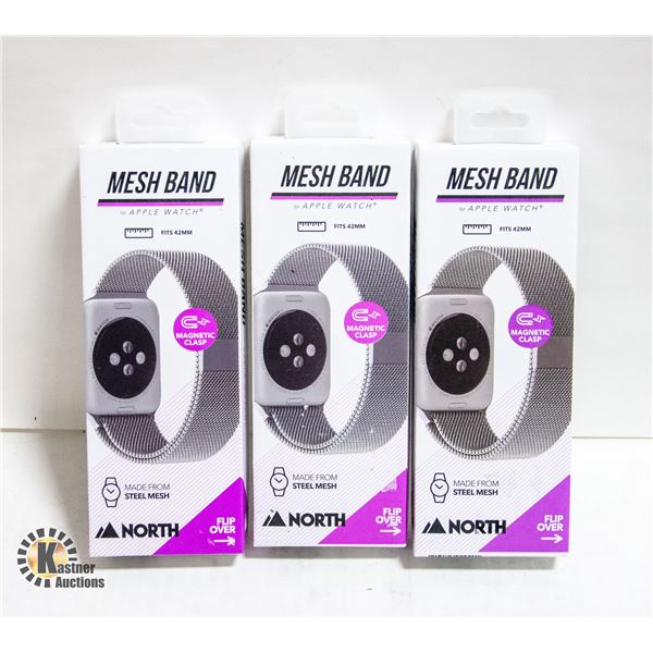 NEW 3 NORTH MESHBANDS FOR APPLE WATCH