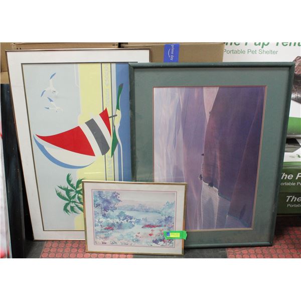 DESERT + SAILBOAT & MEADOW FRAMED WALL ART