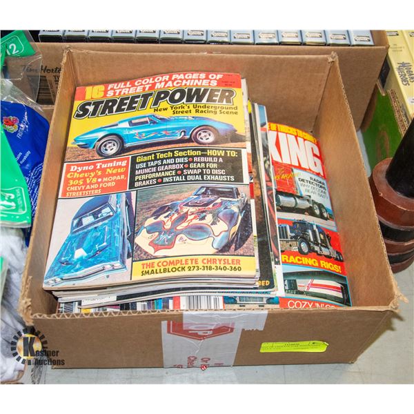 BOX OF VINTAGE CAR MAGAZINES TRUCK VAN