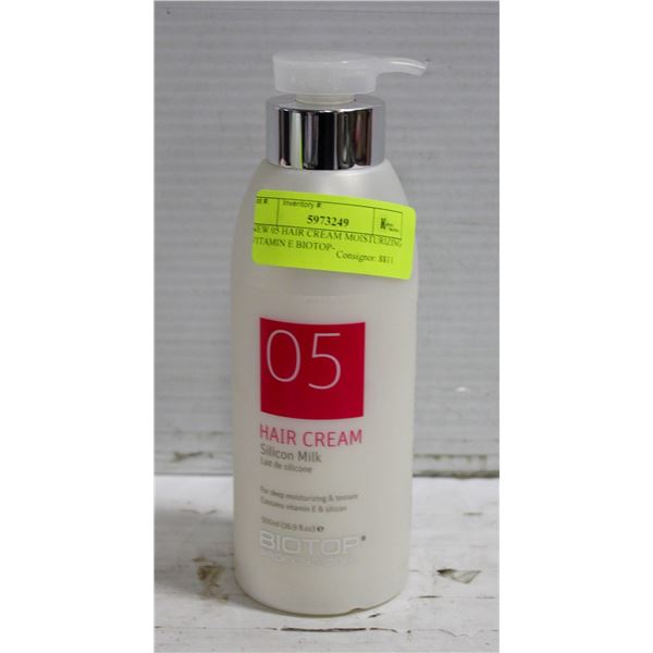 NEW 05 HAIR CREAM MOISTURIZING VITAMIN E BIOTOP-