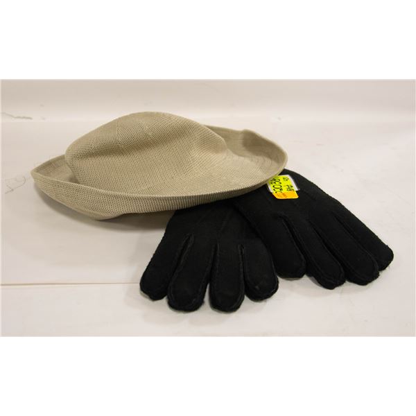 NEW LG GENUINE LEATHER FAUX FUR LINED GLOVES +