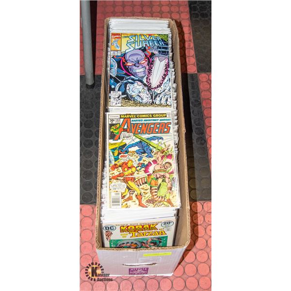 LONG BOX OF COMICS MARVEL DC COMIC BOOKS LOT