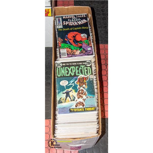 LONG BOX OF COMICS MARVEL DC COMIC BOOKS LOT