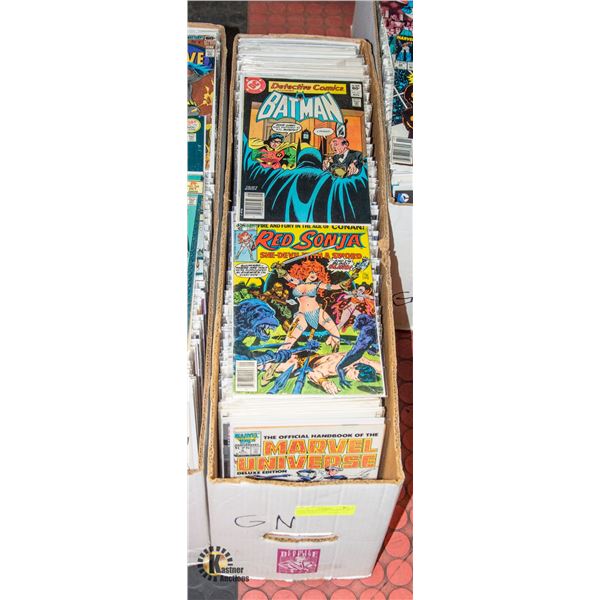 LONG BOX OF COMICS MARVEL DC COMIC BOOKS LOT