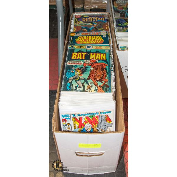 LONG BOX OF COMICS MARVEL DC COMIC BOOKS LOT