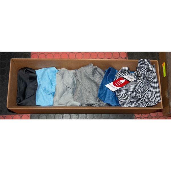 FLAT WITH 6 NEW MENS S-SLEEVE SHIRTS SIZE 2XL