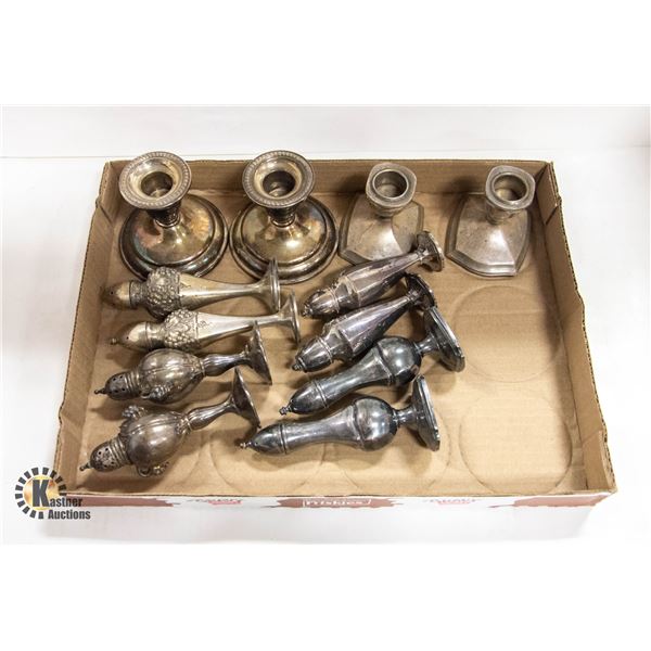 VINTAGE LOT 8 OF SILVER PLATED SALT