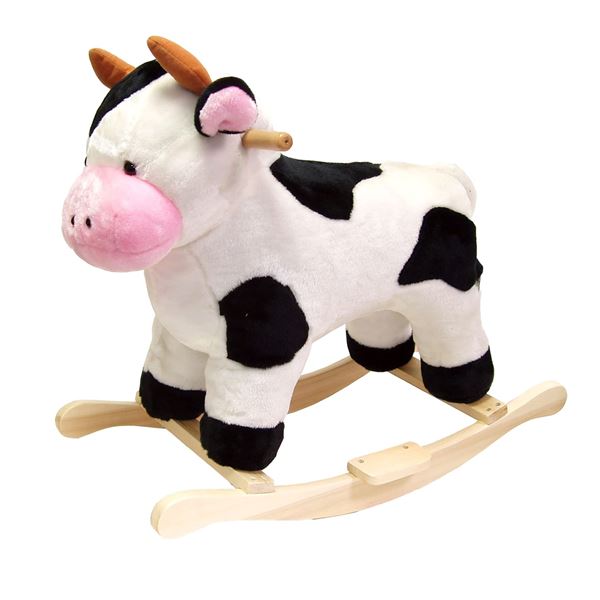 NEW HAPPY TRAILS COW PLUSH ROCKING ANIMAL