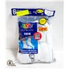 Image 1 : WHITE CREW SOCKS 12-16 SIZE 6-PACK FRUIT OF