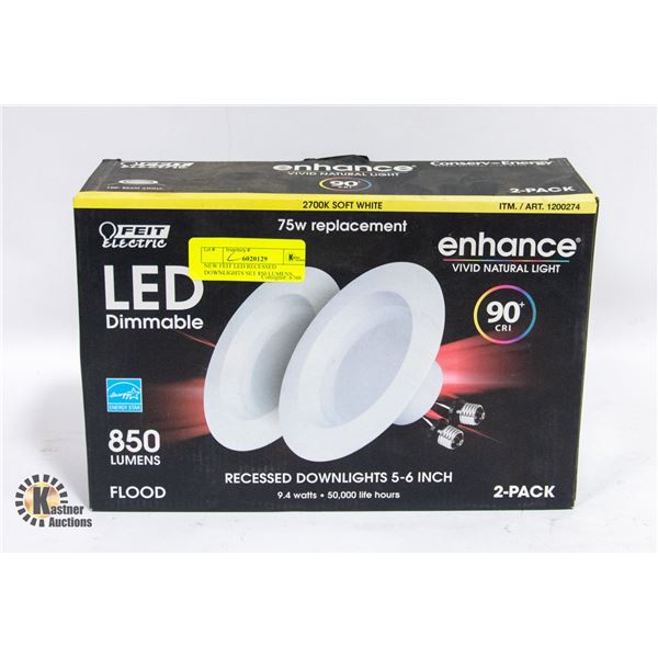 NEW FEIT LED RECESSED DOWNLIGHTS SET 850 LUMENS