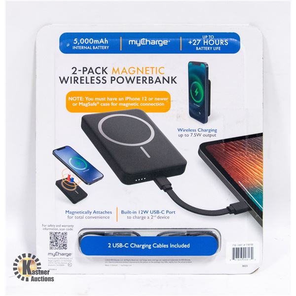 MYCHARGE WIRELESS POWERBANK 2 PACK