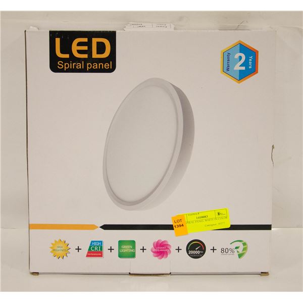 LED SPIRAL PANEL WHITE IN COLOR