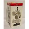 Image 1 : MELIOR NEW MUG TREE WITH 6 PORCELAIN MUGS