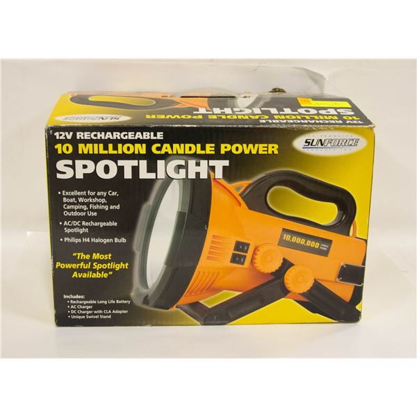 12V RECHARGEABLE 10 MILLION CANDLE POWER