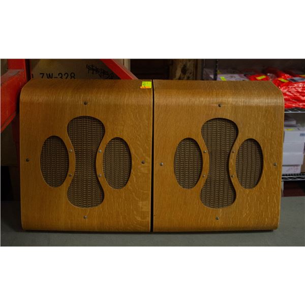 2 VINTAGE SPEAKERS 13" X 8" X 15"