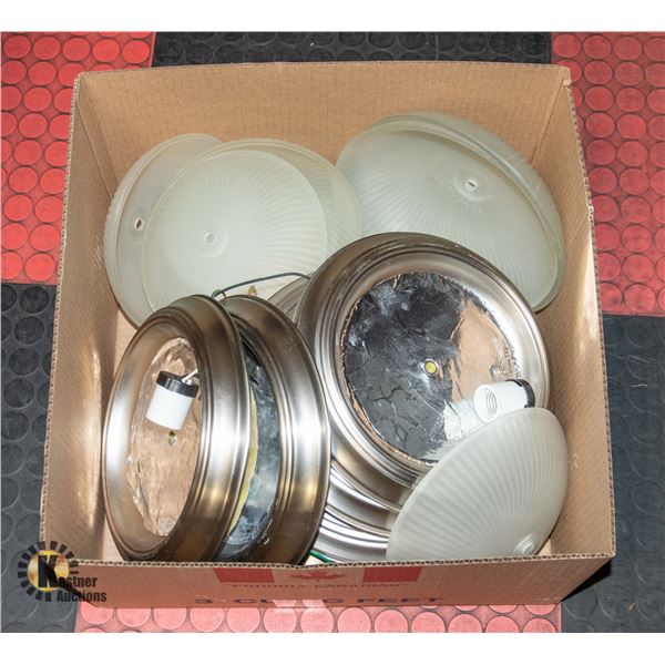 6 CEILING LIGHTS - TWO 10" & FOUR 8.5"