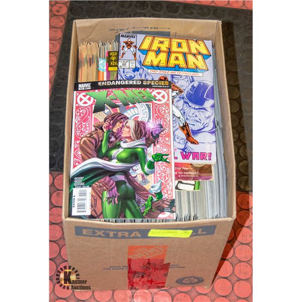 BOX OF COMICS MARVEL DC COMIC BOOKS LOT