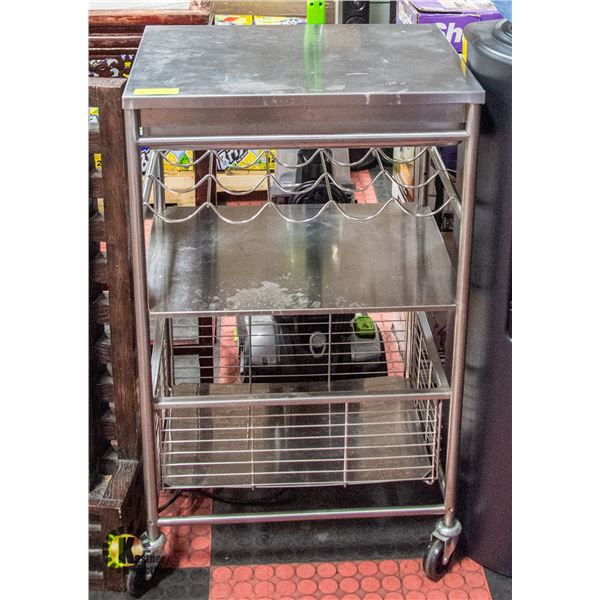 BAR CART W/ WINE HOLDER