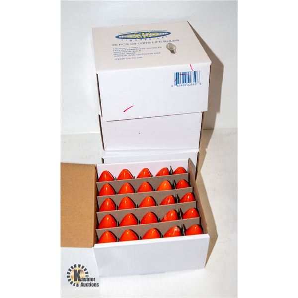 100 LONG LIFE, ORANGE LIGHTBULBS