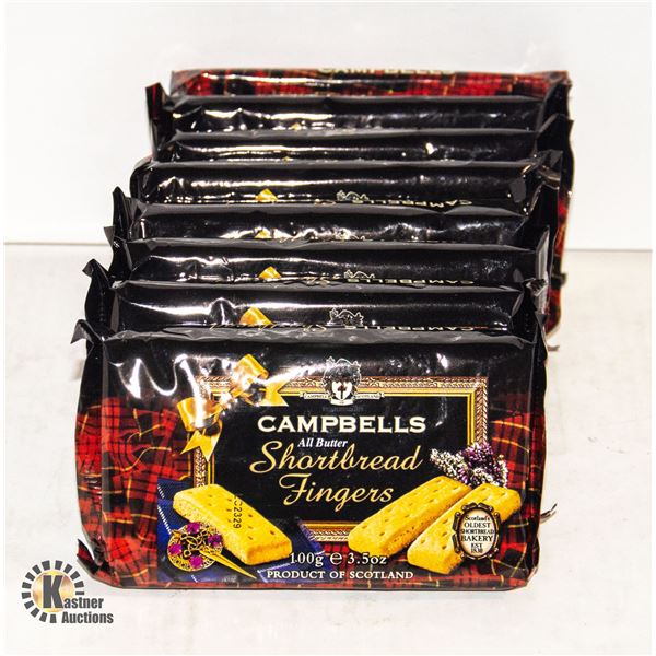 EIGHT PACKAGES OF CAMPBELL SCOTTISH SHORTBREAD