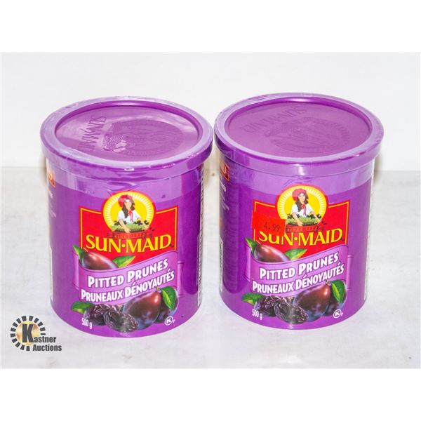 SUN-MAID PITTED PRUNES 2X 500G BEST BEFORE JUNE/24