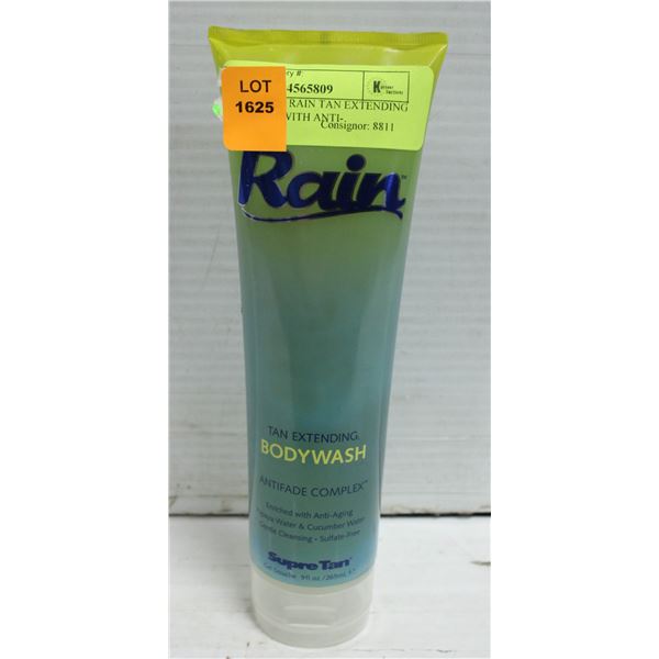 NEW BOTTLE RAIN TAN EXTENDING BODYWASH WITH ANTI-