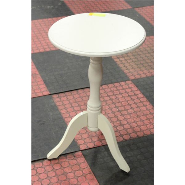 SMALL ROUND WOOD TABLE 15 X 24 INCHES - ESTATE
