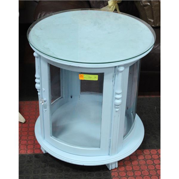CURVED GLASS DISPLAY CABINET