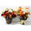 2 FAUX FLORAL ARRANGMENTS