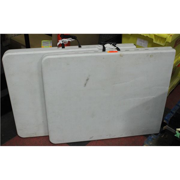 BALIFF SIEZURE: 2 FOLDING PLASTIC WHITE TABLES