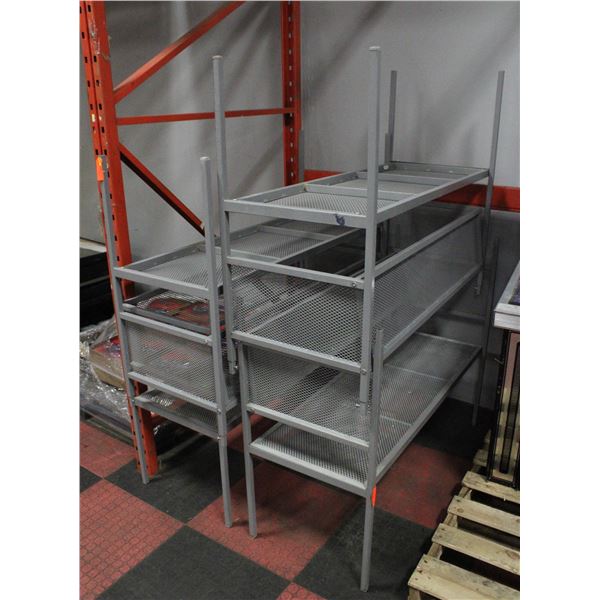 BALLIFF SIEZURE: PALLET OF 4 WIRE STEEL RACKS