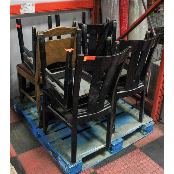 BALIFF SIEZURE: PALLET OF ASSORTED CHAIRS