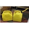 Image 1 : TWO 5.3 GALLONS EACH YELLOW DEISEL JERRYCANS