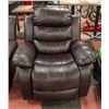 Image 1 : LEATHER RECLINING CHAIR WITH SWIVEL