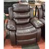 Image 1 : LEATHER RECLINING CHAIR WITH SWIVEL