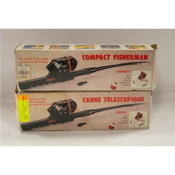 LOT OF 2 COMPACT FISHING RODS