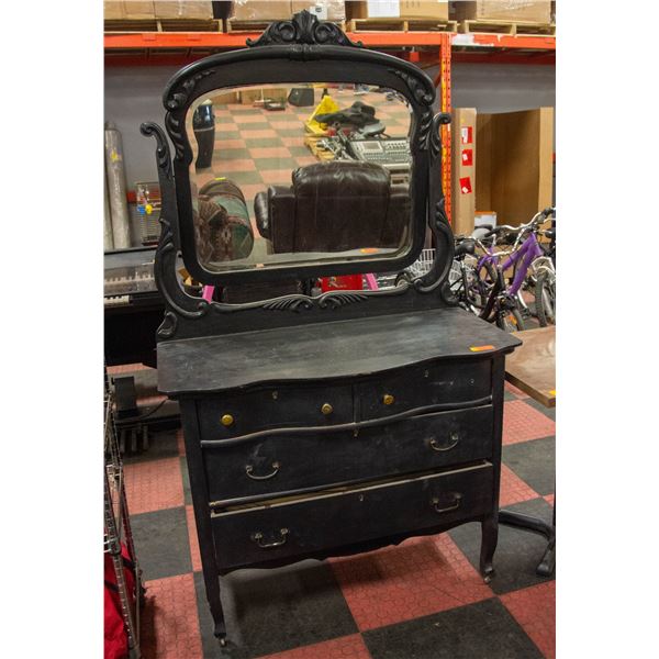 BALIFF SEIZURE: ANTIQUE DRESSER W/ ROTAING MIRROR